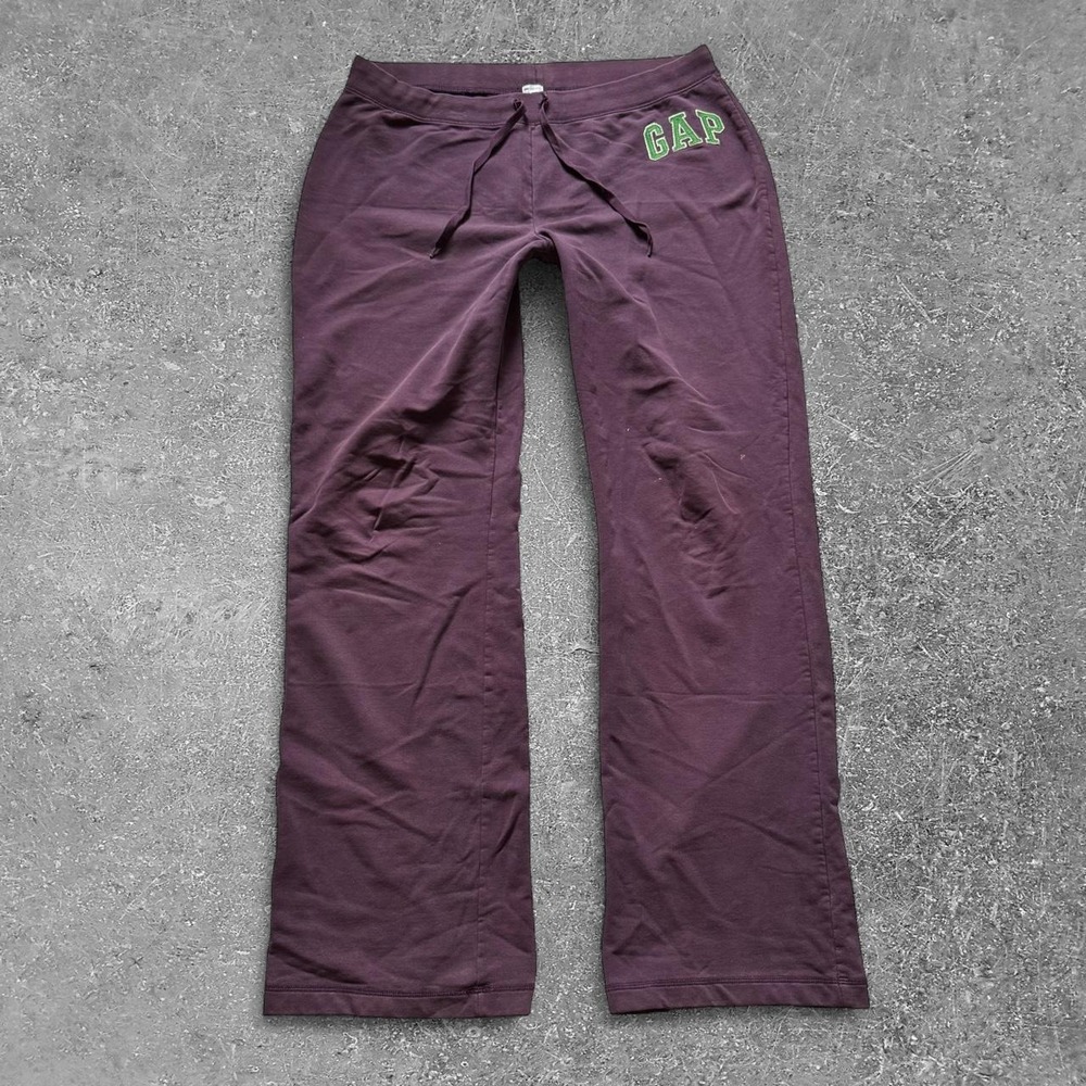 Gap Womens Purple Sweatpants Loungewear Logo Straight Leg Size L